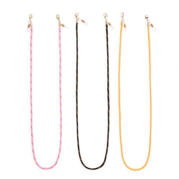 Bp. 3 Pack Face Mask Chains Pink Black Orange - Picture 1 of 2